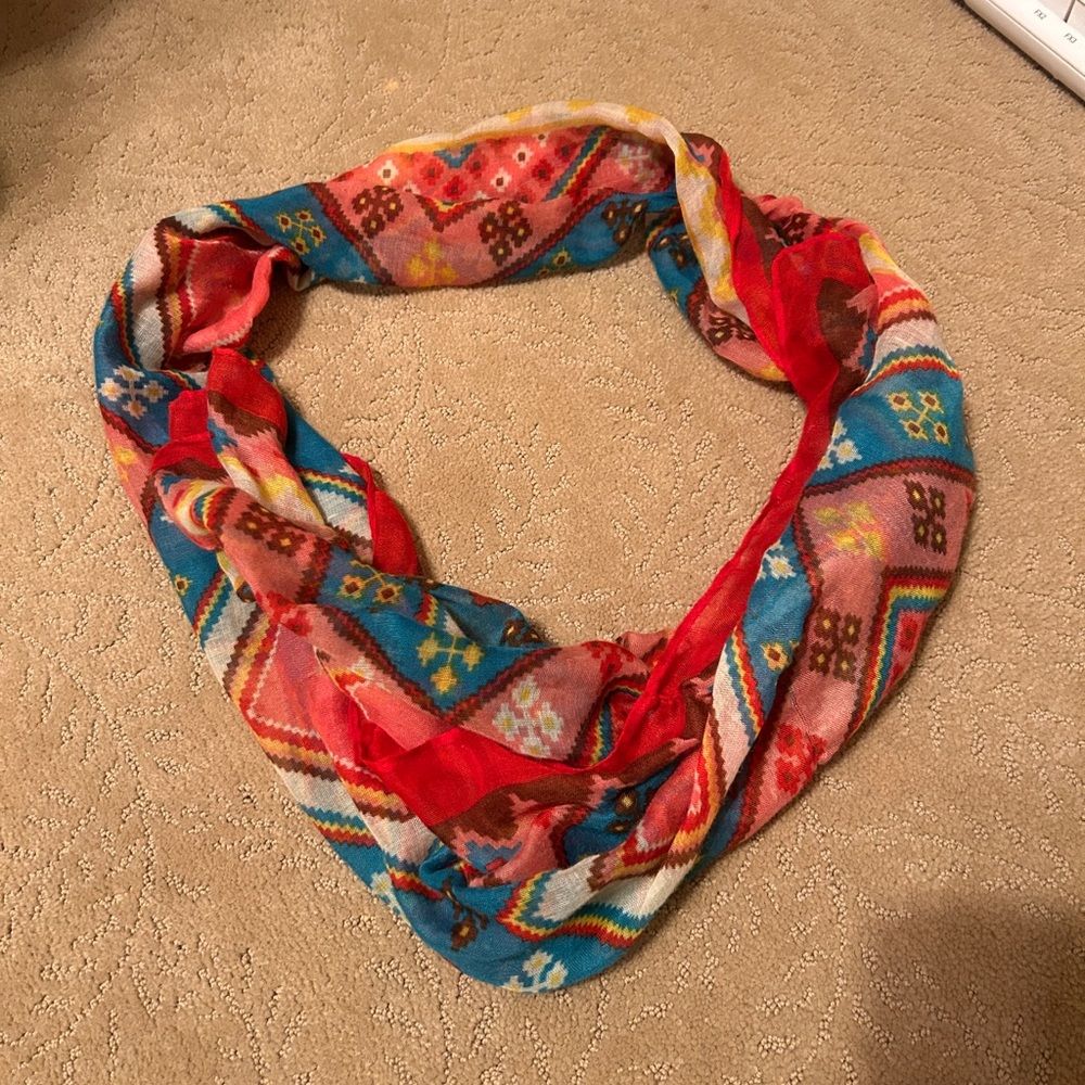 Vintage Colorful Patterned Scarf